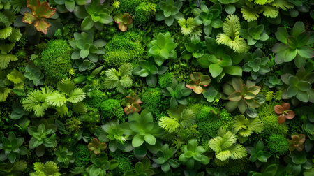 natural moss on the wall.の素材