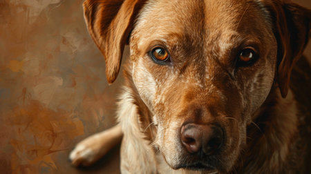 Dog portrait with a playful expression.の素材