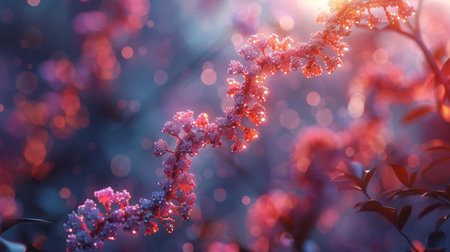 genetic background with DNA spiral.の素材