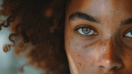 portrait of a woman with beautiful eyes.の素材