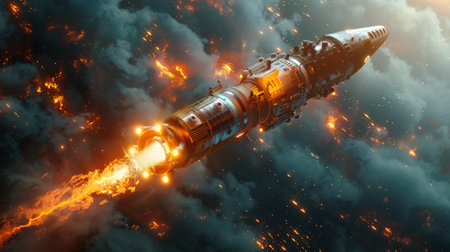 spacecraft exploring the cosmosの素材