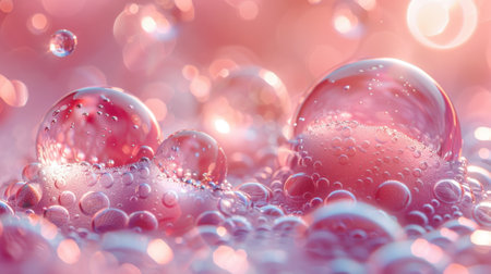 abstract background with bubbles.の素材