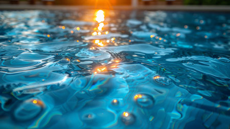 Crystal clear swimming pool water.の素材