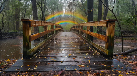 bridge in the forest.の素材