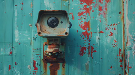 CCTV poster with copy space.の素材