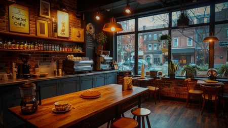 interior of cozy cafe.の素材