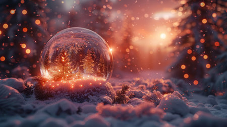 snow globe on a winter day.の素材