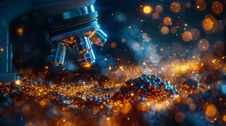 microscope that allows you to explore atoms using starlight.の素材