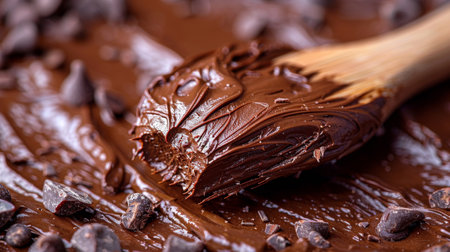 Dessert Chocolate smear brush for dessert food ingredient.の素材