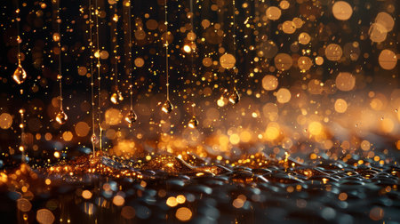 gold shiny lights.の素材