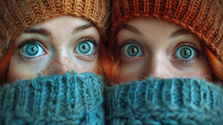 funny photo of girls.の素材