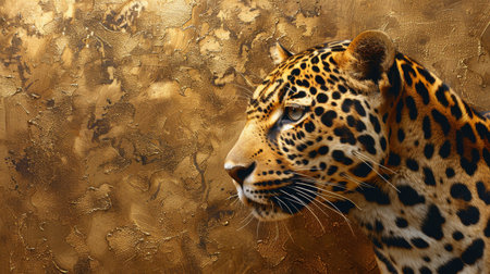 portrait of a leopard.の素材