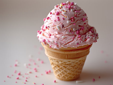 Ice cream on a white background.の素材