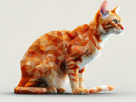 cartoon black and white cat.の素材