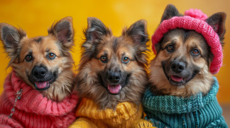 group of dogs.の素材