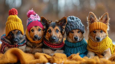 group of dogs.の素材