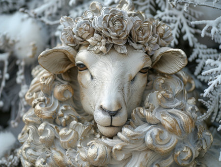 magic sheep with silver wool.の素材