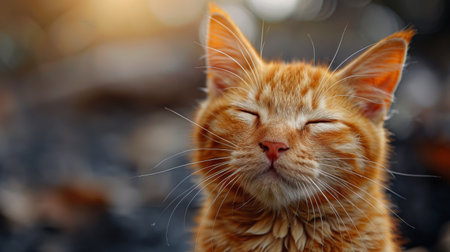 funny orange cat.の素材