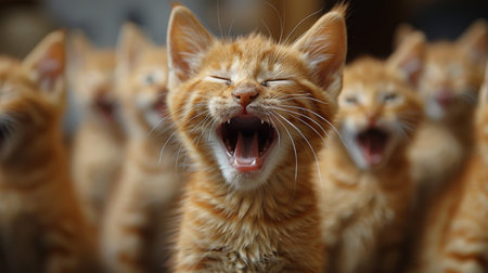 cute funny cats.の素材