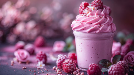 Smoothie with berries.の素材