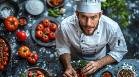 portrait of a chef.の素材