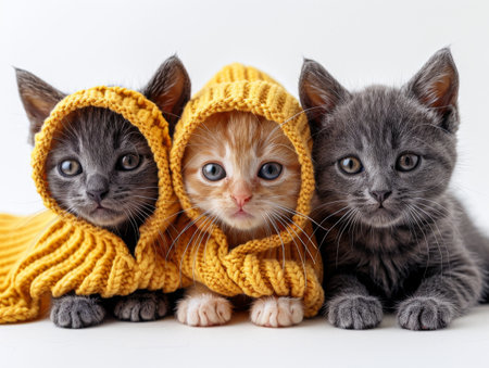 Set of adorable cats.の素材
