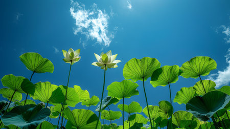 lilies in the forest.の素材