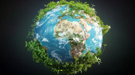 Ecology ang world saving concept.の素材