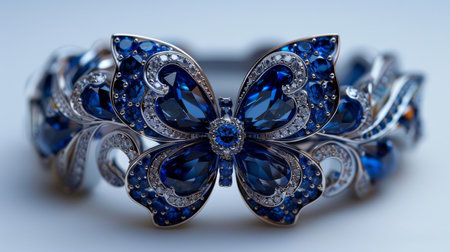 ring is composed of sapphire with diamond.の素材