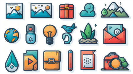 set of network icons.の素材