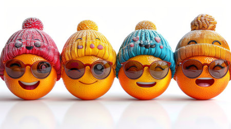 set of smiley icons on a white background.の素材