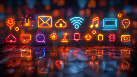 Social media icons.の素材