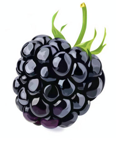 blackberry on a white background.の素材
