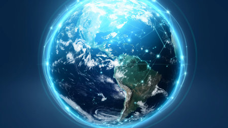 Earth in space.の素材