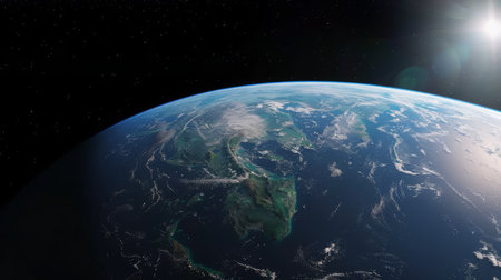 Earth in space.の素材