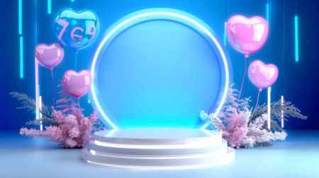 podium for big selling of products.の素材