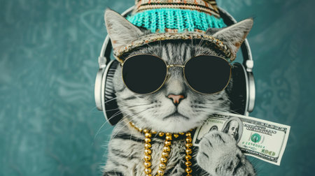 Cool rich gangster boss cat.の素材