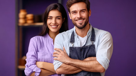 cheerful lovely couple.の素材