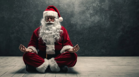 Santa Claus meditating.の素材