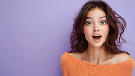 woman holding a blank sign.の素材