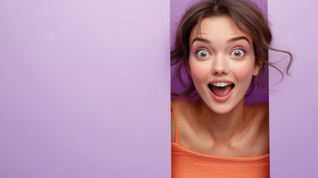 woman holding a blank sign.の素材