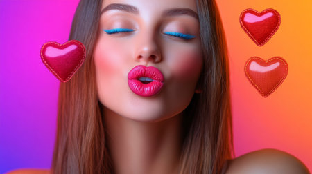 girl with hearts.の素材