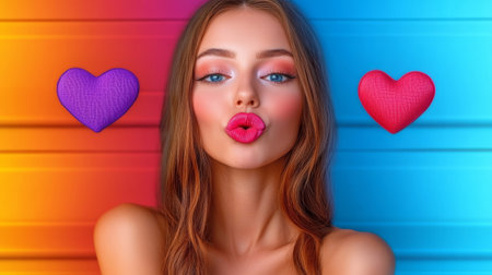 girl with hearts.の素材