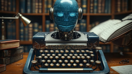 smart android in library.の素材