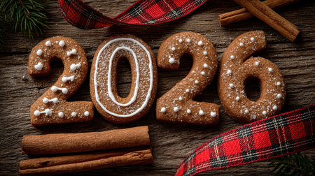 banner with 2026 year. New year greeting card.の素材