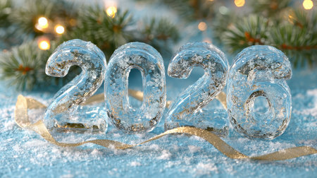 banner with 2026 year. New year greeting card.の素材