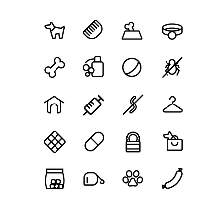 Set of icons for Internet shops for dogsのイラスト素材