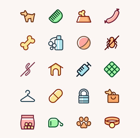 Set of icons for Internet shops for dogsのイラスト素材