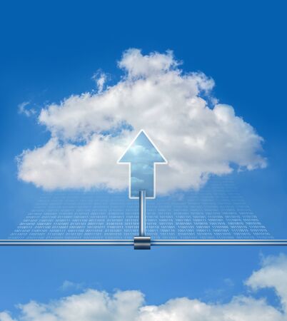 cloud uploadの写真素材