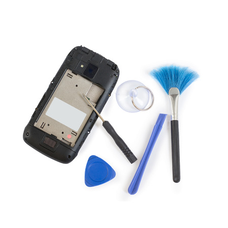 disassembly tool for phone and disassembled the phoneの写真素材